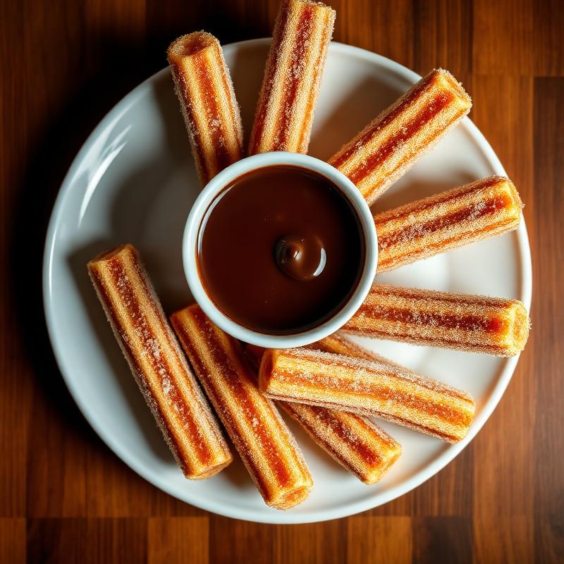 Churros with Chocolate Sauce