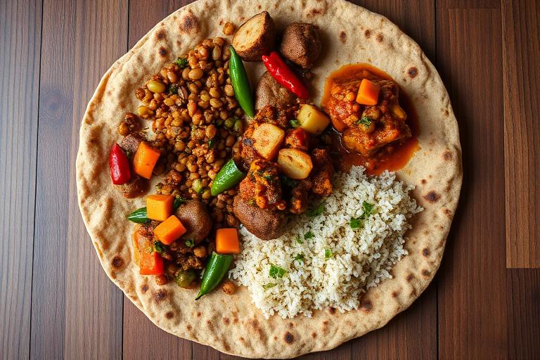 Ethiopian Injera Platter