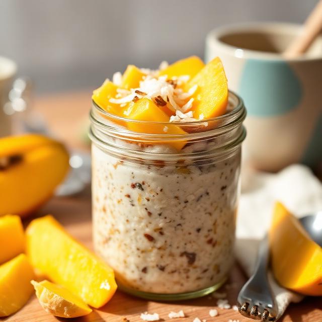 Overnight Oats with Mango